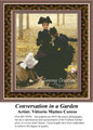 Conversations in a Garden, Fine Art Counted Cross Stitch Pattern, Social Counted Cross Stitch Pattern