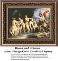 Diana and Actaeon, Fine Art Counted Cross Stitch Pattern