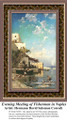 Evening Meeting of Fishermen in Naples, Fine Art Counted Cross Stitch Pattern, Alluring Landscapes Counted Cross Stitch Pattern