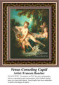 Fine Art Counted Cross Stitch Pattern | Venus Consoling Cupid