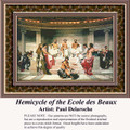 Hemicycle of the Ecole des Beaux, Fine Art Counted Cross Stitch Pattern, Social Counted Cross Stitch Pattern