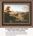 Leopoldinentempel with Pond, Fine Art Counted Cross Stitch Pattern