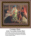 Costume Party, Fine Art Counted Cross Stitch Pattern, Social Counted Cross Stitch Patterns