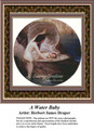 A Water Baby, Fine Art Counted Cross Stitch Pattern, Children Counted Cross Stitch Pattern