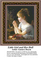 Little Girl and her Doll, Fine Art Counted Cross Stitch Pattern