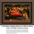 Fine Art Counted Cross Stitch Pattern | A Venetian Gaming House in 16th Century  