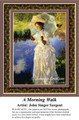 A Morning Walk, Fine Art Counted Cross Stitch Pattern