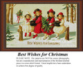 Vintage Cross Stitch Pattern | Best Wishes for Christmas