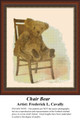Vintage Cross Stitch Pattern | Chair Bear