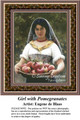 Fine Art Cross Stitch Patterns | Girl with Pomegranates 