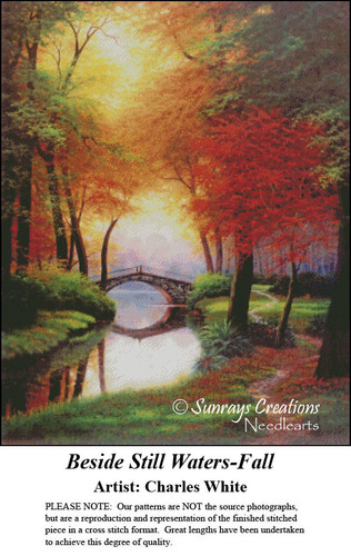 Beside Still Waters-Fall, CW-22 cross stitch pattern