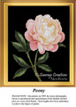 Flower Cross Stitch Pattern, The Black Collection  | Peony