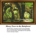 Landscape Cross Stitch Pattern | Mossy Trees in the Rainforest