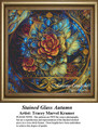 Fractal Cross Stitch Pattern | Stained Glass Autumn