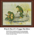 Vintage Cross Stitch Pattern | Watch Out, It's Froggy Out Here