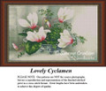 Vintage Cross Stitch Pattern | Lovely Cyclamen