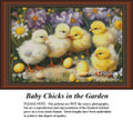 Easter Cross Stitch Pattern | Baby Chicks in the Garden