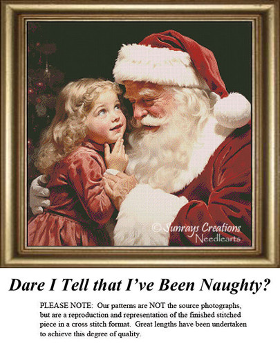  Dare I Tell That I've Been Naughty?, NS-543 cross stitch pattern