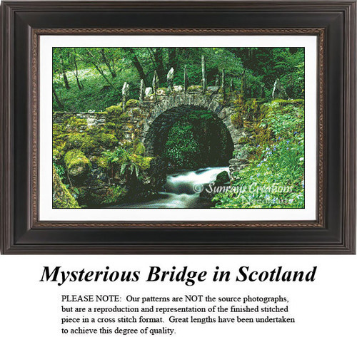 Mysterious Bridge in Scotland, AL-333 cross stitch pattern
