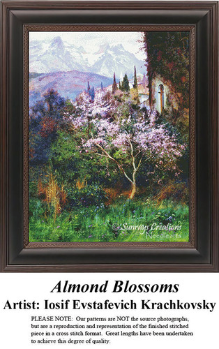 Almond Blossoms, RE-2128 cross stitch pattern