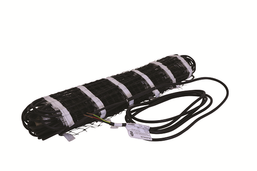 Warmup driveway snow melting mats keep driveways & walkways snow-free and ice-protected.
The electric mats roll out quickly under new installations of concrete, asphalt or pavers to prevent the accumulation of ice and snow and are hard-wired to a moisture and temperature sensing control for automated activation. Heating stairs, walkways and driveways is made simple and safe with Warmup.

Mats are the best choice for straight runs, walkways and tire-tracks since the wire is pre-spaced and attached to a mesh in 2 Ft and 3 Ft widths for fastest installation. Secure the mats in place, run the 16 Ft power leads to the junction box(es), and connect to the controller/power. At 50 Watts per Sq Ft, you need 0.20 amps per Sq Ft; each 200 Sq Ft is a load of 40 Amps requiring a 50 A breaker at 240V.

If you have limited power available or a budget restriction, you have options; heat a path down the middle of a walkway or tire tracks on a driveway to economize. We are always available to help design the ideal system for you.

We have solutions for residential & commercial projects of all sizes and types in voltages 240 & 480, plus 208 & 277 V are supported by using 240V mats and de-rating or up-rating. i.e. a 240v mat (50 W/SF) operated at 208V provides 38 W/SF which is enough power in most climates. There are also 3-phase wiring possibilities.

The ideal Warmup electric heated driveway system is designed operate automatically. As it monitors moisture, temperature, and precipitation, the controller will turn the system on to heat the surface just above freezing. We offer simple sensor-controllers for small systems as well as the Warmup Wi-Fi WSM-252W which is activated by the weather forecast to preheat the slab before the snowfall.