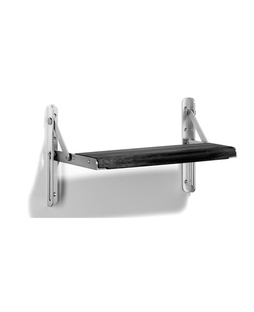 BD wall mounted folding shower seat iroko/chrome
