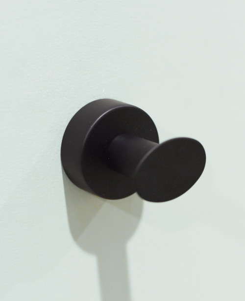 Nero robe hook satin black