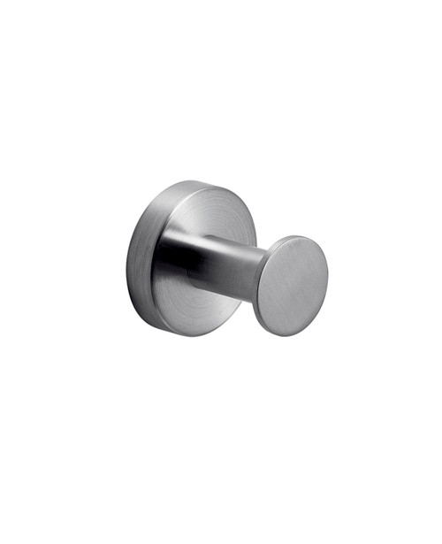 Evolution single robe hook brushed stainless steel