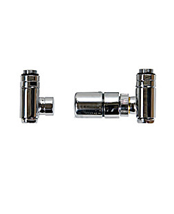 Dual Fuel thermostatic 1/2inch angled radiator valves (pair) chrome