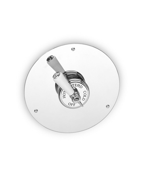 Tradition concealed thermostatic shower valve round plate - finish options