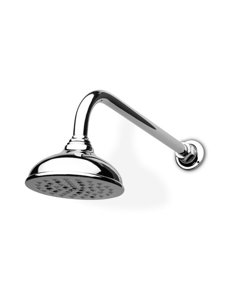 Tradition fixed arm, 5inch rose and inlet connector - finish options