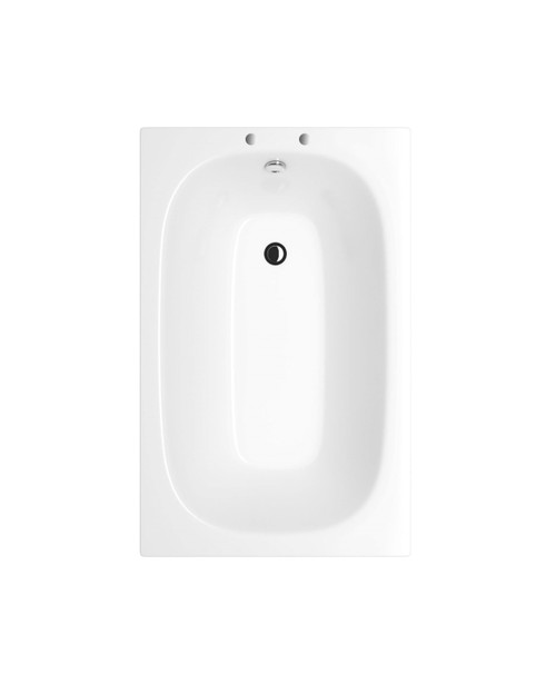 Mini 1180x730mm 2-taphole steel bath