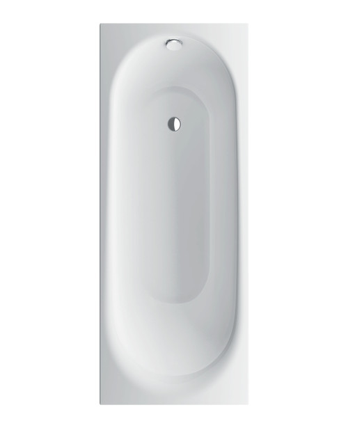 Como 1900x900mm no-taphole single ended steel bath