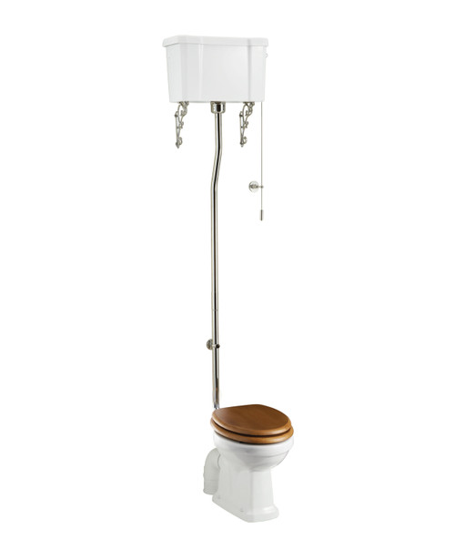Burley high level WC suite with chrome fittings excluding toilet seat