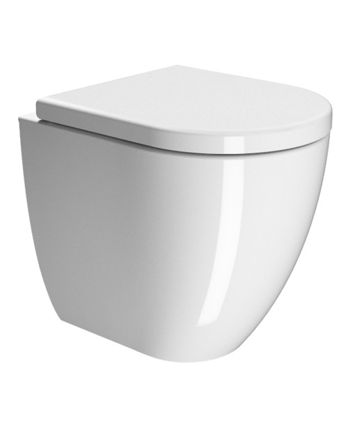 Geo Design back to wall WC pan white and standard soft close seat
