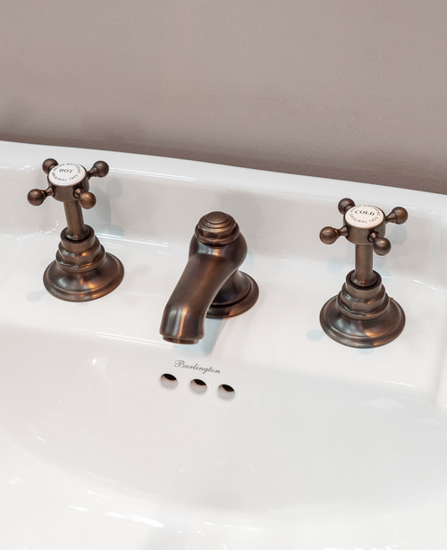 Astonian Original 3-hole basin mixer aged brass