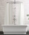 Senator 1800x850mm no-taphole freestanding solid surface bath polished white
