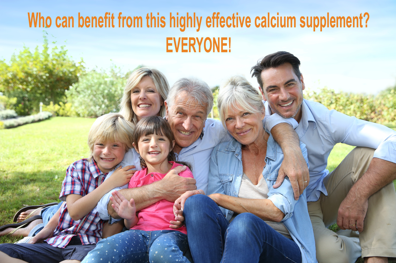 Who can benefit from this highly absorbable calcium supplement? Everyone in the family!