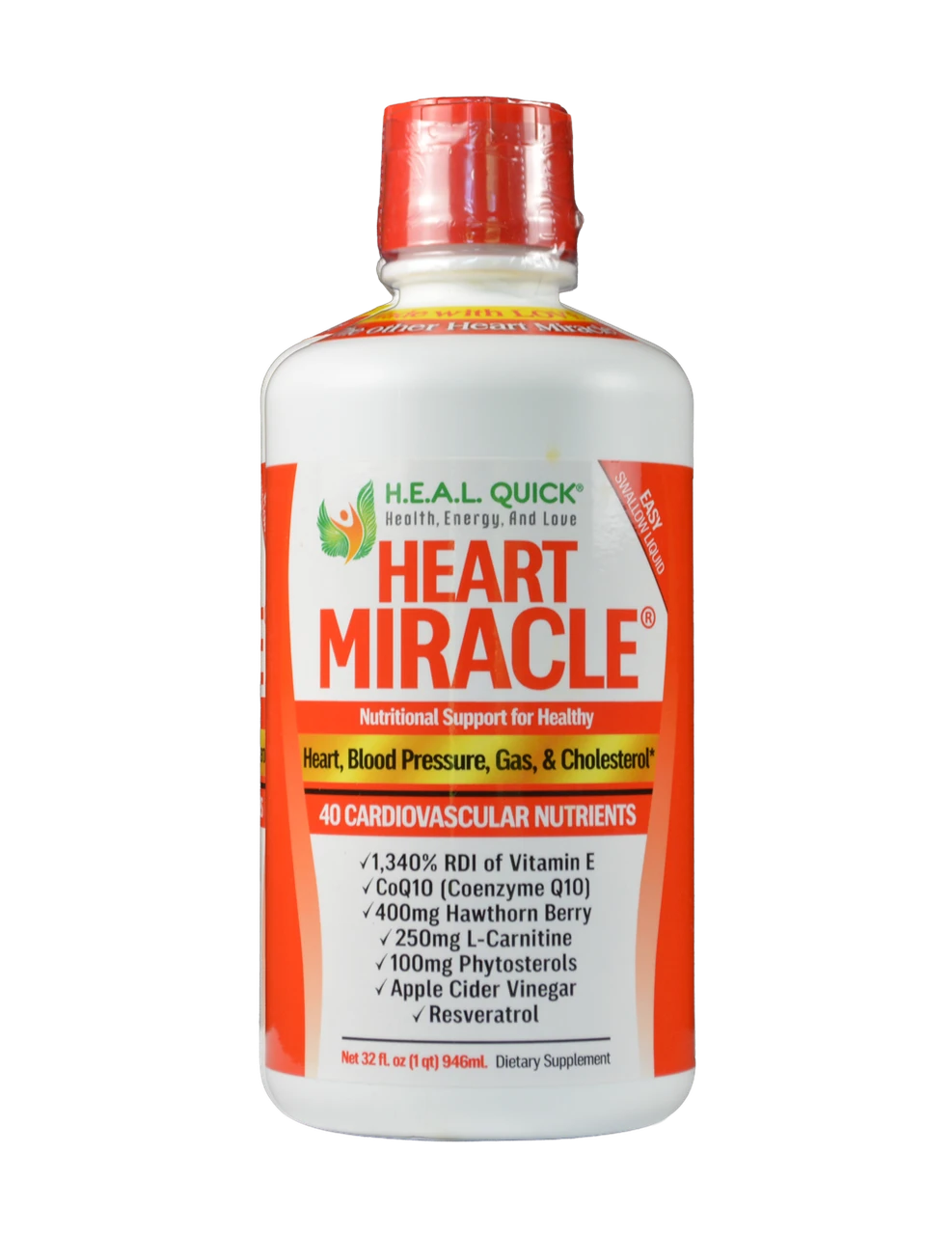 Heart Miracle 40 Heart Healthy Cardiovascular Nutrients 32 fl oz