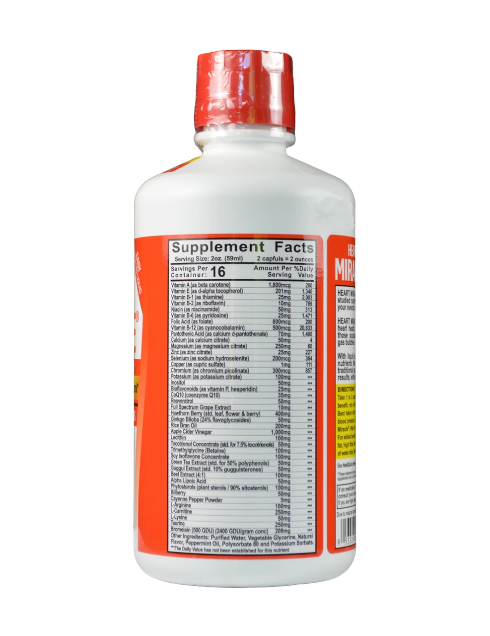 Heart Miracle 40 Heart Healthy Cardiovascular Nutrients Ingredient List
