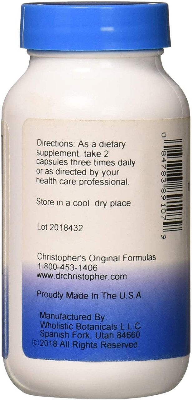 Dr. Christopher's Pancreas Formula Directions For Use