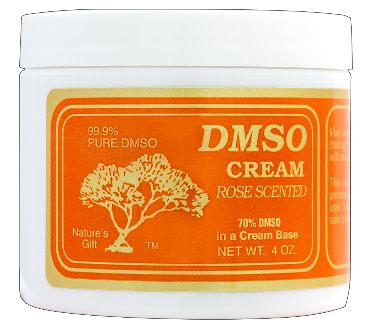 Nature's Gift 99.9% Pure DMSO Rose Scented Cream | 70% DMSO (4 oz)