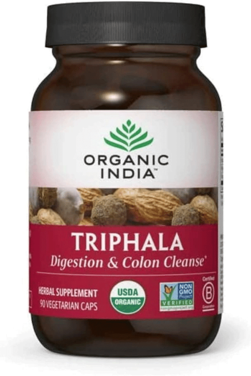Organic India Triphala Digestion & Colon Cleanse 180 Vegetarian Capsules 