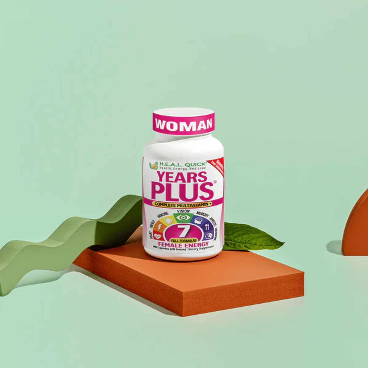 Years Plus Female Energy Complete Multivitamin + 7 Full Formulas contains vitamins, minerals, herbs and botanicals to address concerns like memory, vision, sexual health, hormonal balance, energy levels, bone health, vision, and immune function. Years Plus Female Energy Complete Multivitamin + 7 Full Formulas contains vitamins, minerals, herbs and botanicals to address concerns like memory, vision, sexual health, hormonal balance, energy levels, bone health, vision, and immune function.