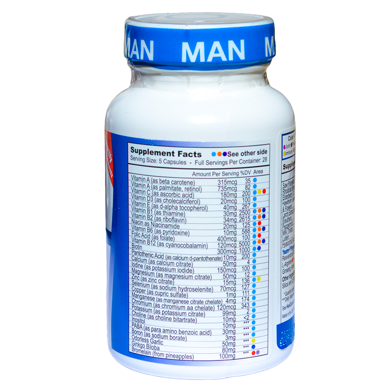 Years Plus Men's Multivitamin Supplement Facts