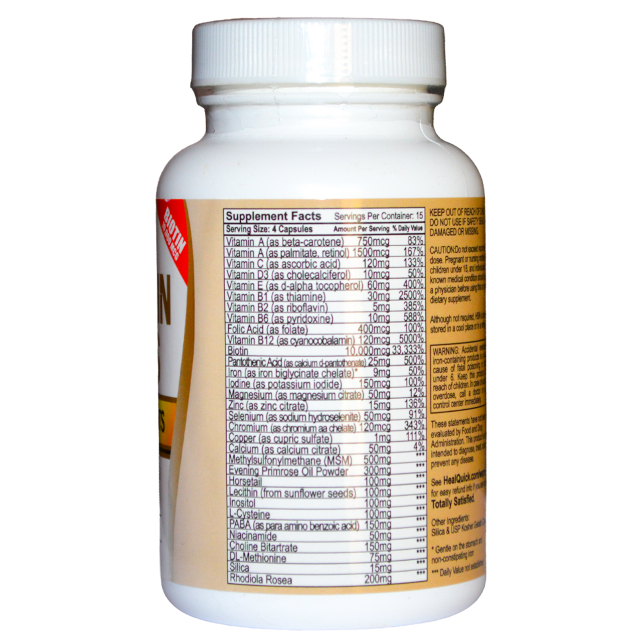 Century Systems Hair Nails Skin Supplement Ingredients