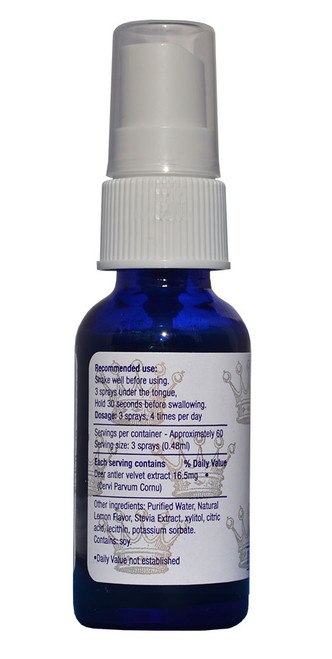 The Healthy Protocol Royal Velvet Deer Antler Liposomal Spray Lemon Flavored with Stevia (1fl oz/30ml) Recommended Use and Ingredients