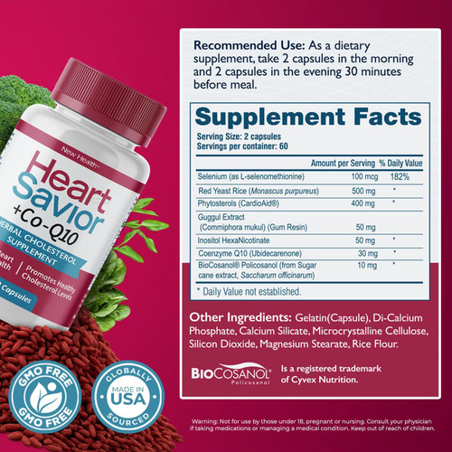 Heart Savior Plus CoQ-10 Supplement Facts