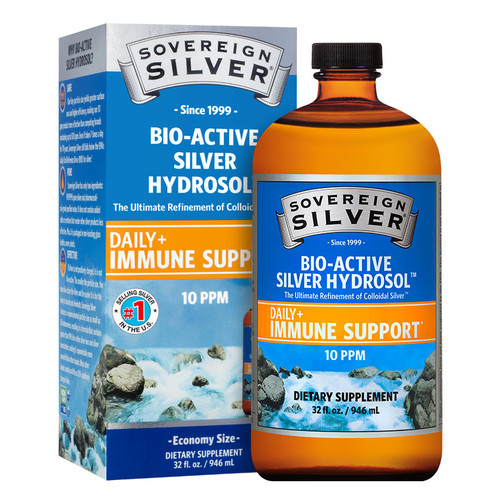 Sovereign Silver Bio-Active Colloidal Silver Hydrosol 10 PPM (32 oz)