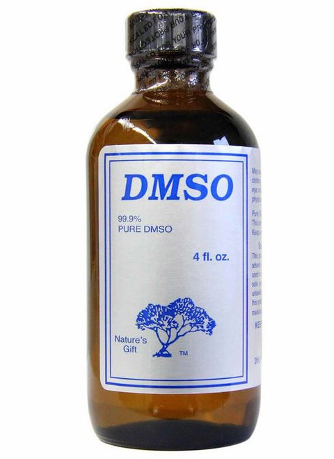 Nature's Gift 99.9% Pure DMSO Distilled Water 4 oz Glass Bottle